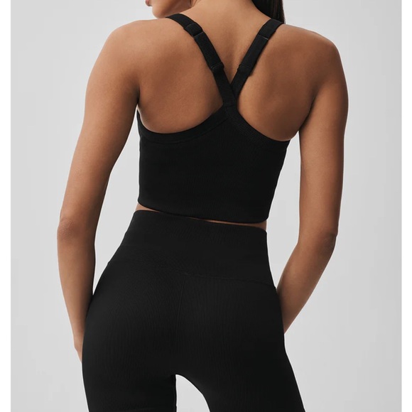 Alo Yoga Seamless Ribbed Favorite Bra Tank - Picture 3 of 5